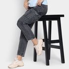 Ladies' 100% Cotton Jeans, Light Grey, small image number null