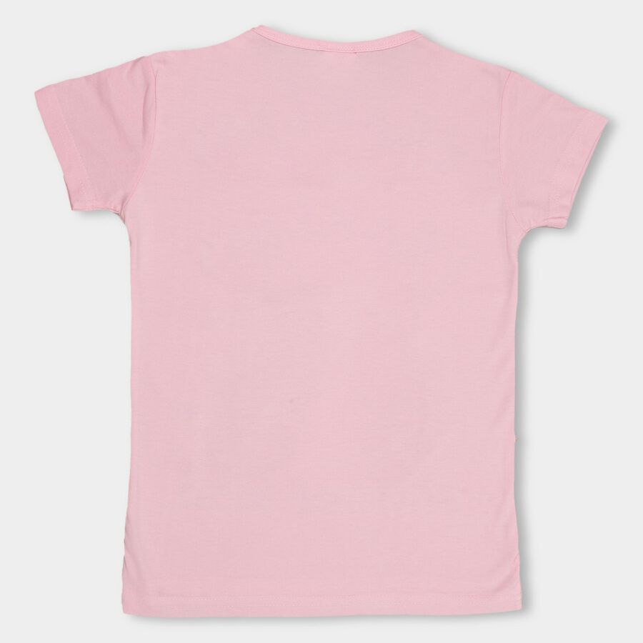 Girls' T-Shirt, हल्का गुलाबी, large image number null