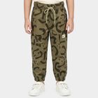Boys' Olive Green Regular Fit Camouflage Cargo Trousers, Olive, small