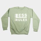 Boys' Mint Green Crew Neck Graphic Sweatshirt, Light Green, small