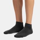 Men's Ankle Length Socks Pack of 3 ( Grey Melange, Black, Charcoal ), Charcoal, small
