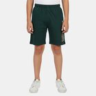 Boys' Dark Green Regular Fit Elastic Waist Bermuda Shorts, Dark Green, small