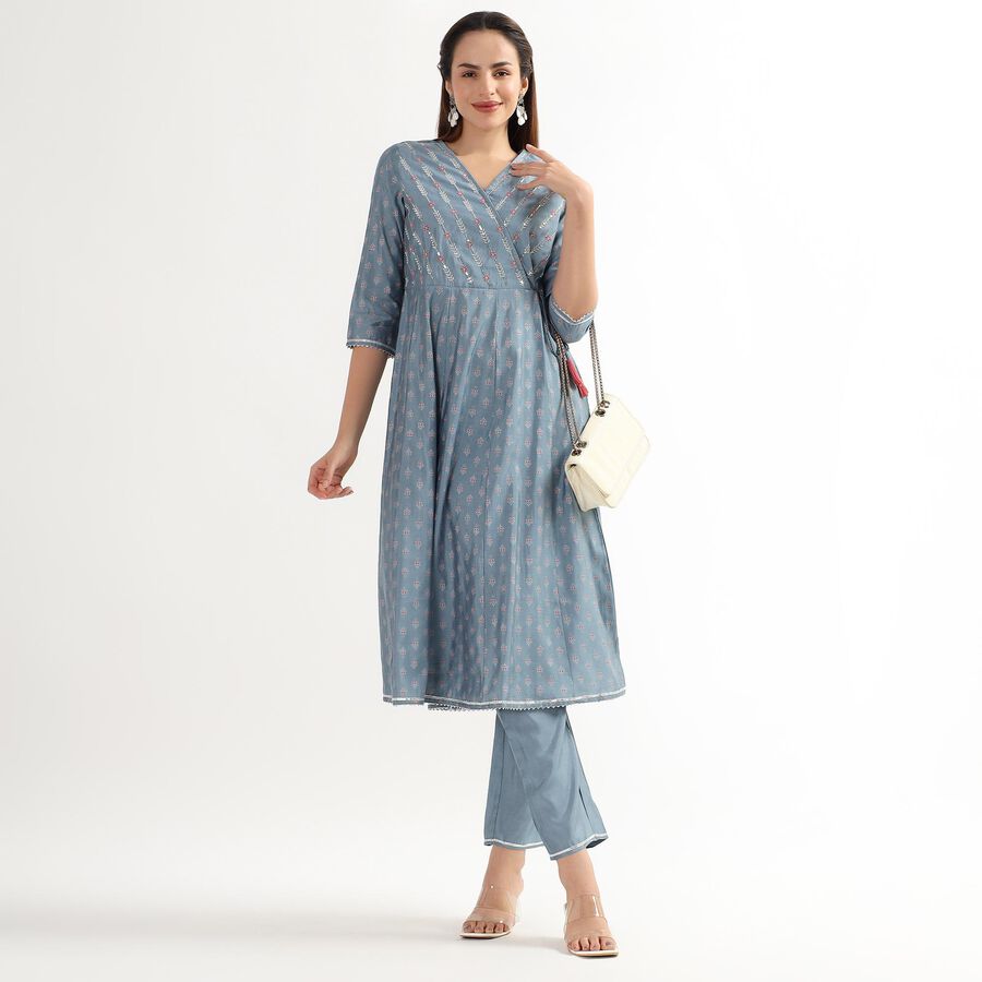 Ladies' Ethnic Set, Light Blue, large image number null