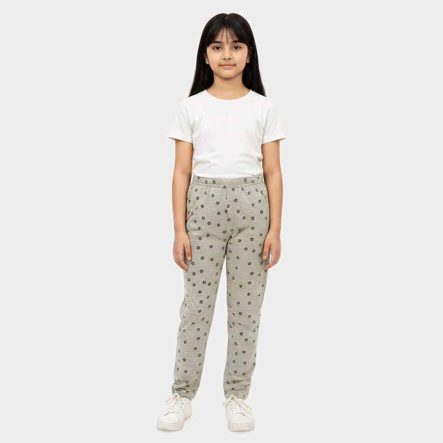 Girls' Pyjama, हल्का ग्रे, large
