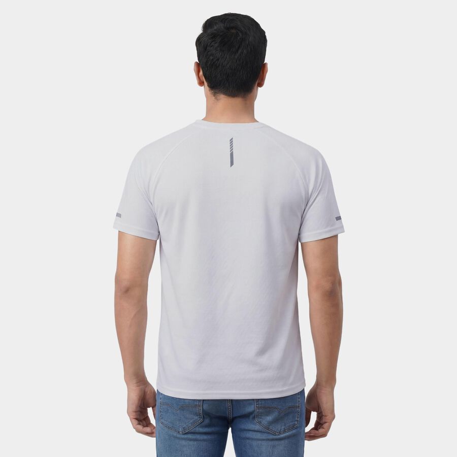 Men's Off White Crew Neck Athleisure T-Shirt, Off White, large