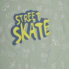 Boys Green Round Neck Graphic Printed T-Shirt, Light Green, small