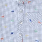 Infants Light Blue Cotton Half Sleeve Classic Casual Shirt, White, small image number null