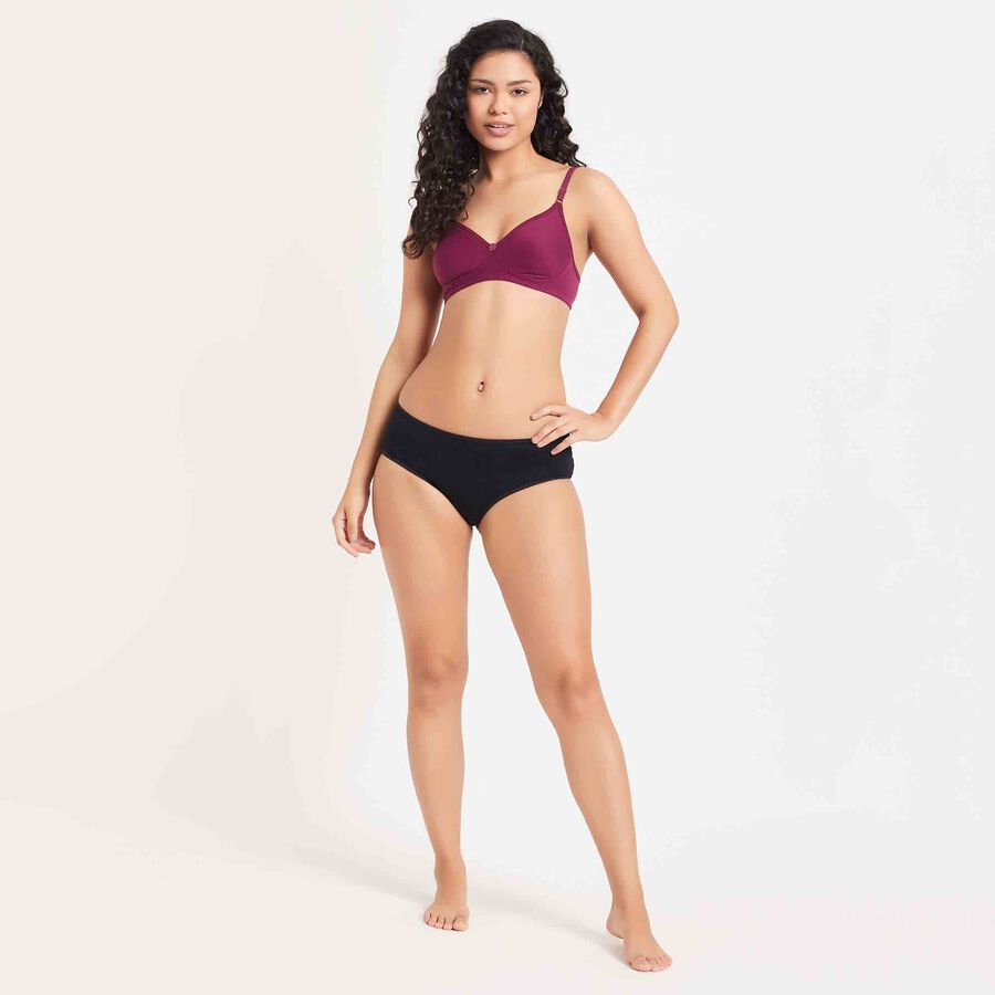 Solid Bra, वाइन, large image number null