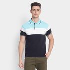 Cut & Sew Polo Shirt, Light Blue, small image number null