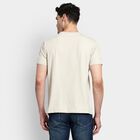 Men's Round Neck Half Sleeves T-Shirt, Off White, small image number null