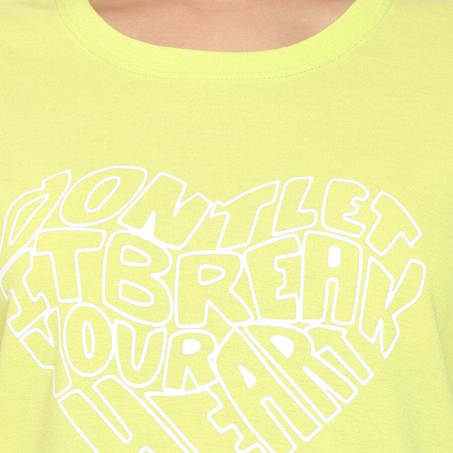 Ladies' Round Neck T-Shirt , Lemon, large image number null