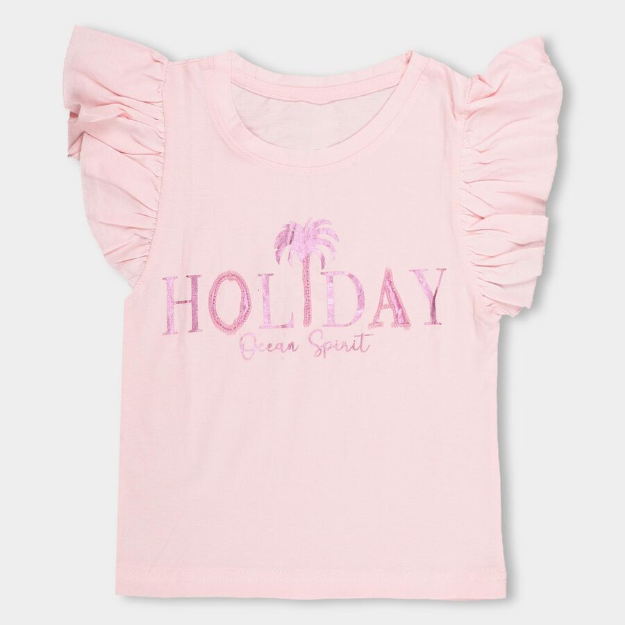 Girls' 100% Cotton T-Shirt, Light Pink, large image number null