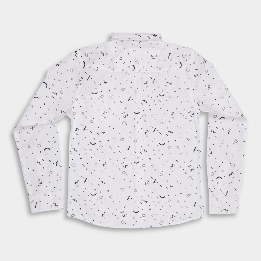 Boys' 100% Cotton Casual Shirt, White, large image number null