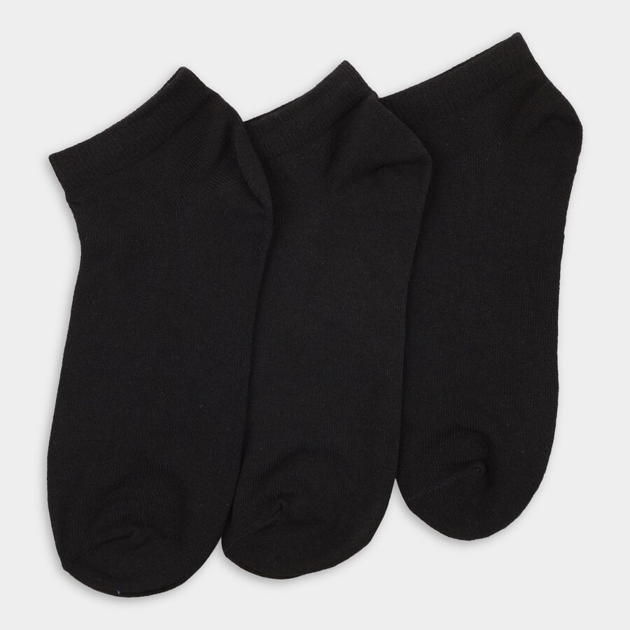 Men's Socks (Pack of 3), Black, large