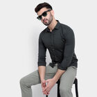 Cotton Solid Casual Shirt, Dark Green, small image number null