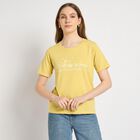 Ladies' Round Neck T-Shirt , Khaki, small