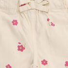 Girls Beige Floral Printed Relaxed Fit Cargo Trousers, गहरा पीला, small image number null
