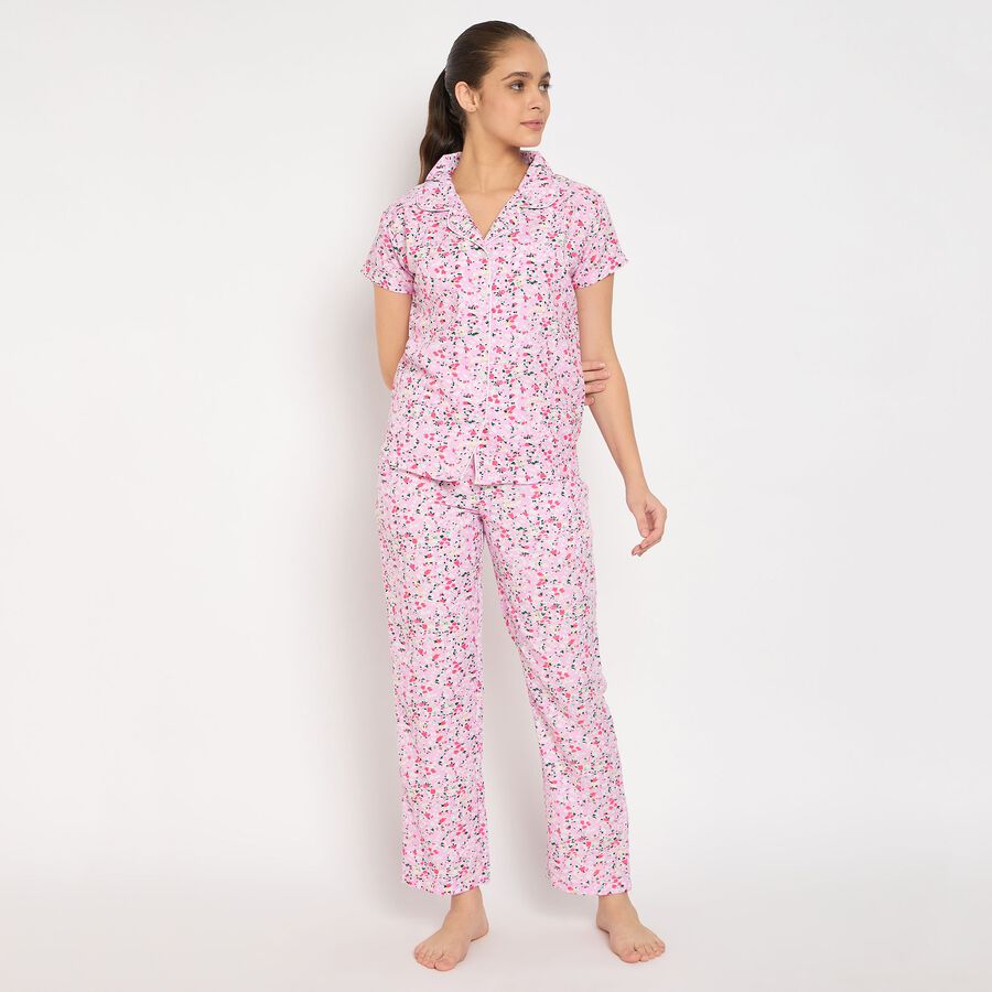 Ladies' Night Suit, हल्का गुलाबी, large image number null