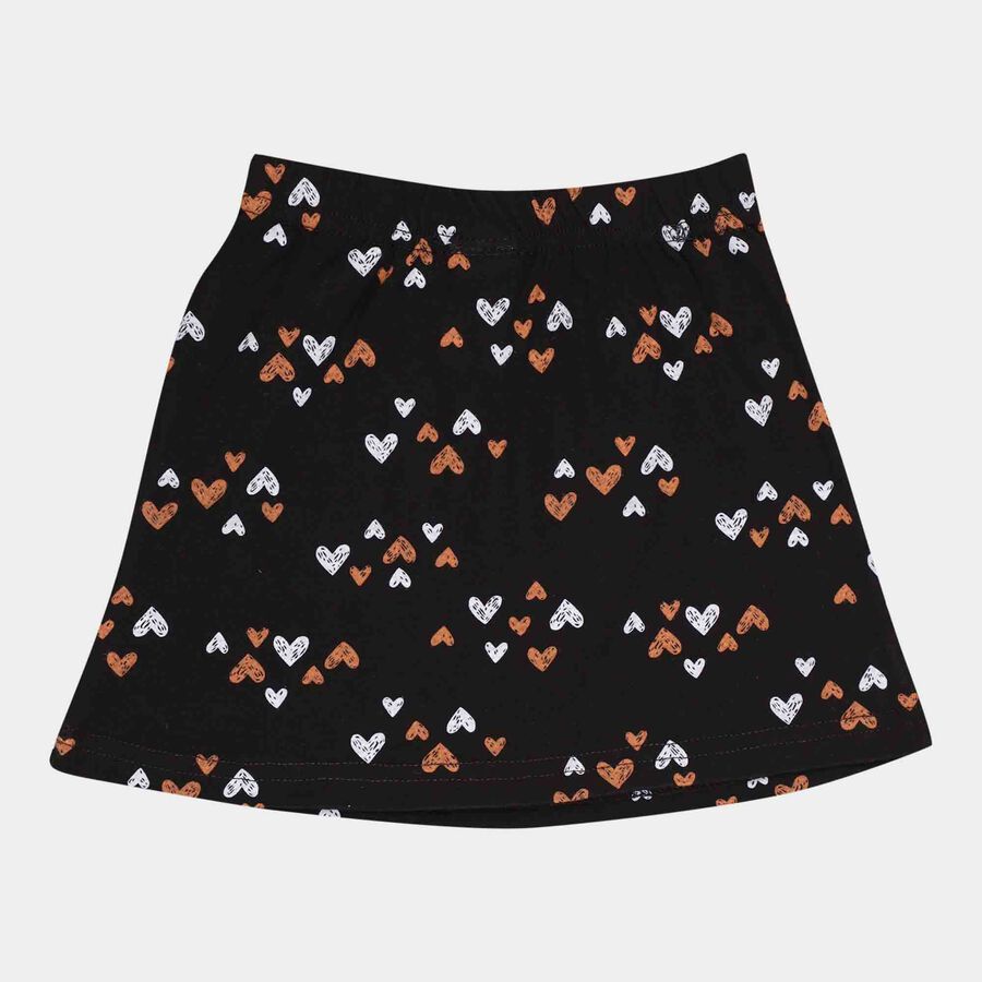 Printed Skirt, Black, large image number null