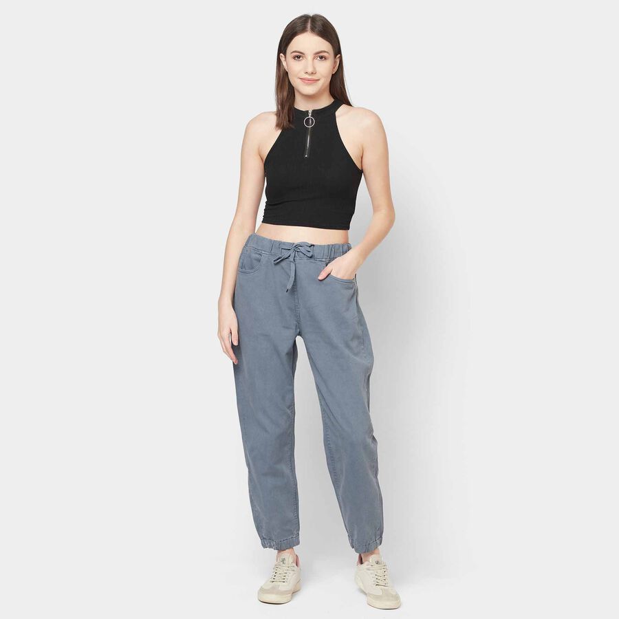 High Rise Jogger Jeans, Light Grey, large image number null
