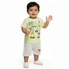 Infants' Light Green Cotton Round Neck Jungle Safari Baba Suit, Light Green, small