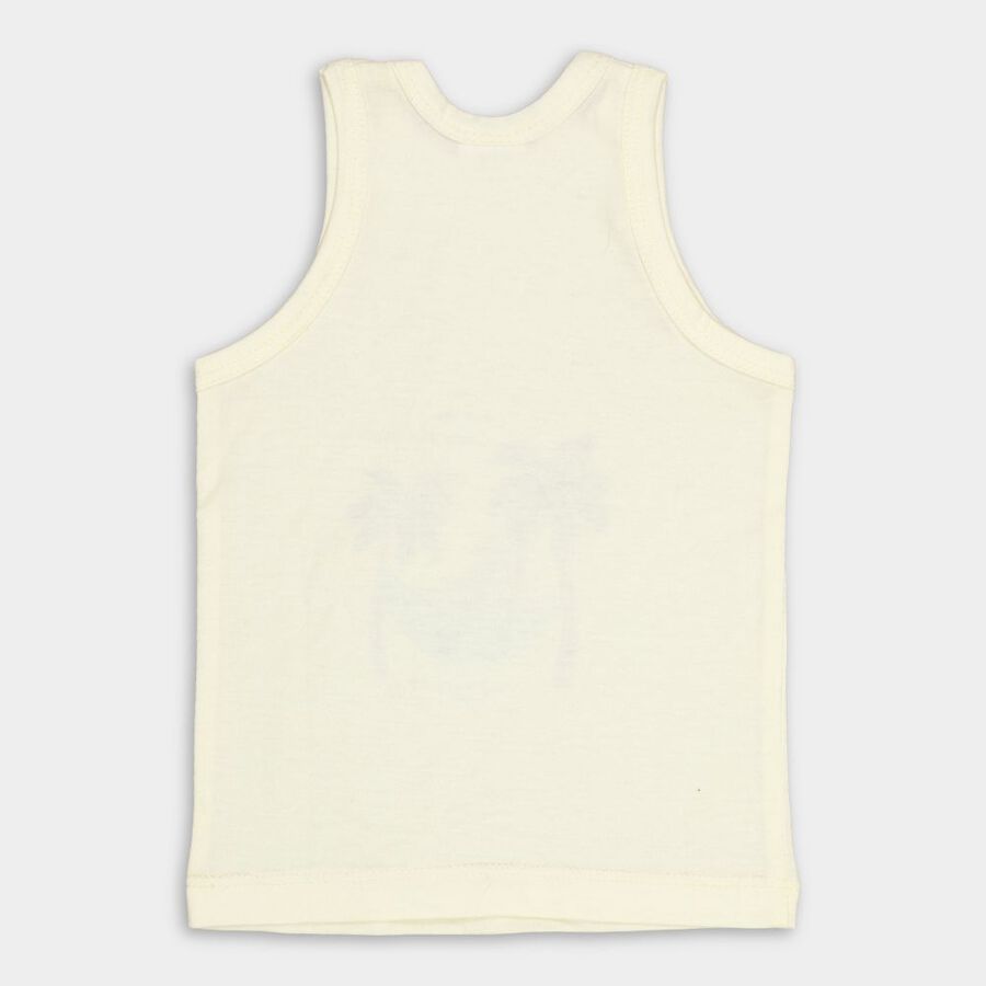 Infants' Cotton Vest, Yellow, large image number null