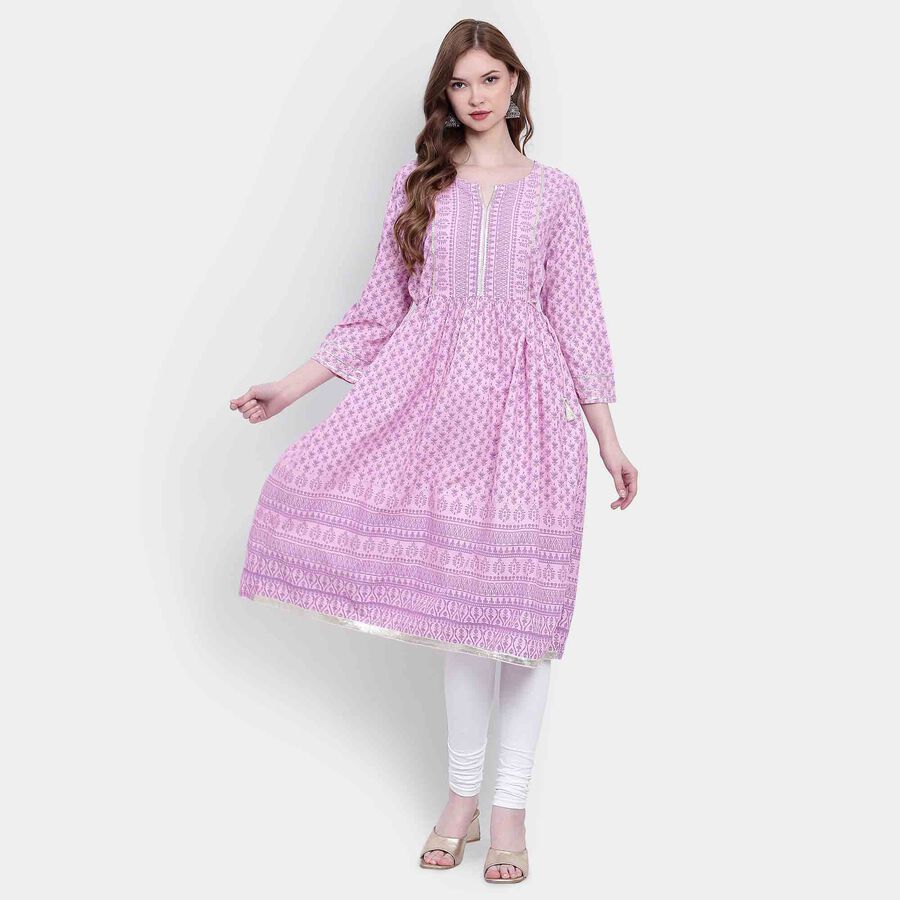 Printed Kurta, Lilac, large image number null
