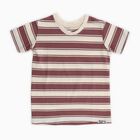 Boys Deep Maroon and White Crew Neck Casual T-Shirt, मरून, small image number null