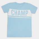 Boys' 100% Cotton Half Sleeves T-Shirt, हल्का नीला, small image number null