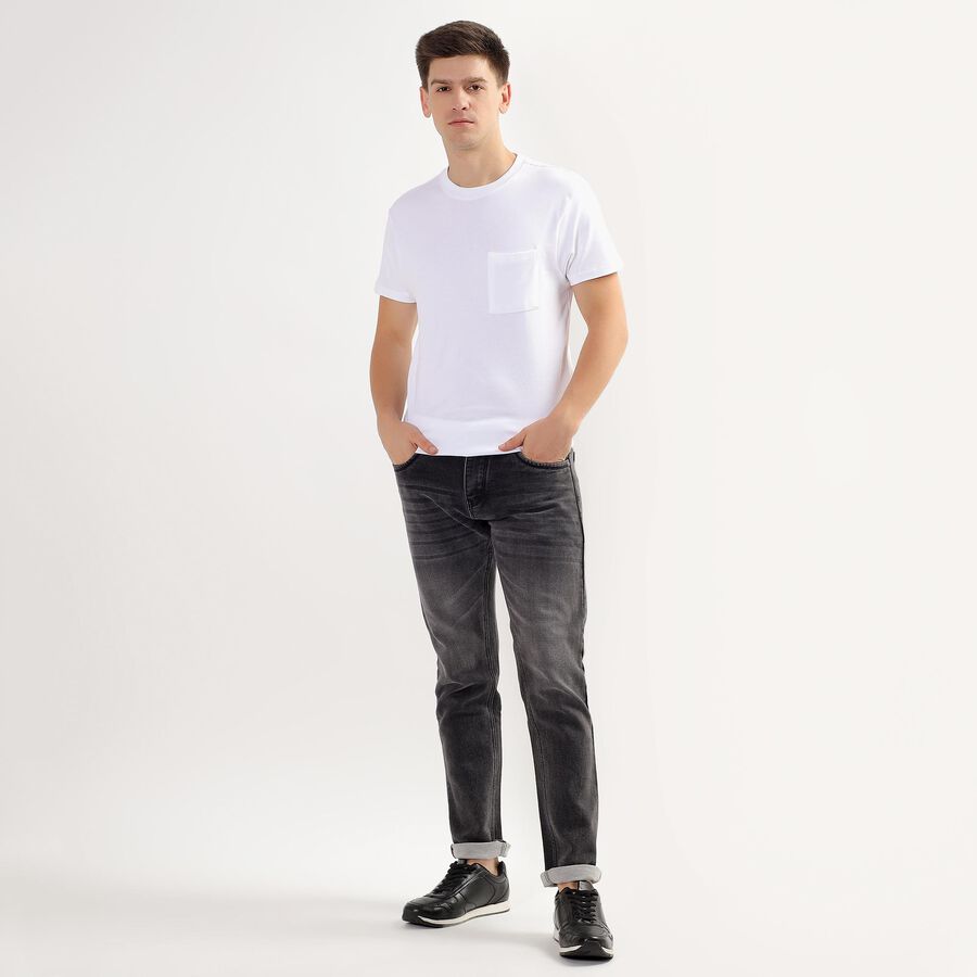 Men's Five Pocket Slim Fit Jeans , Light Grey, large image number null