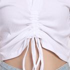 Ladies' 100% Cotton Crop  Top, White, small image number null