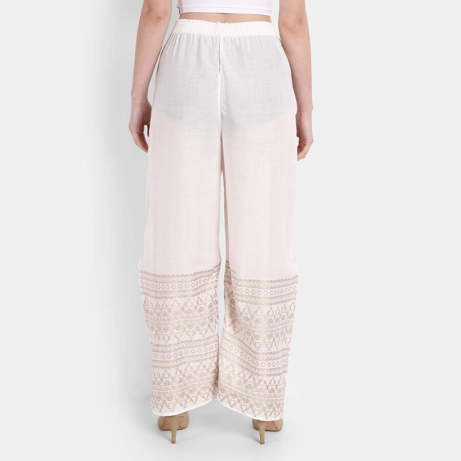 Printed Palazzo, White, large image number null
