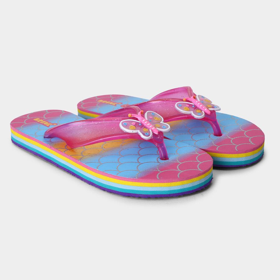 Girls' Slipper, Pink, large