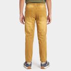 Boys' Khaki Jogger Fit Washed Jeans, खाकी, small