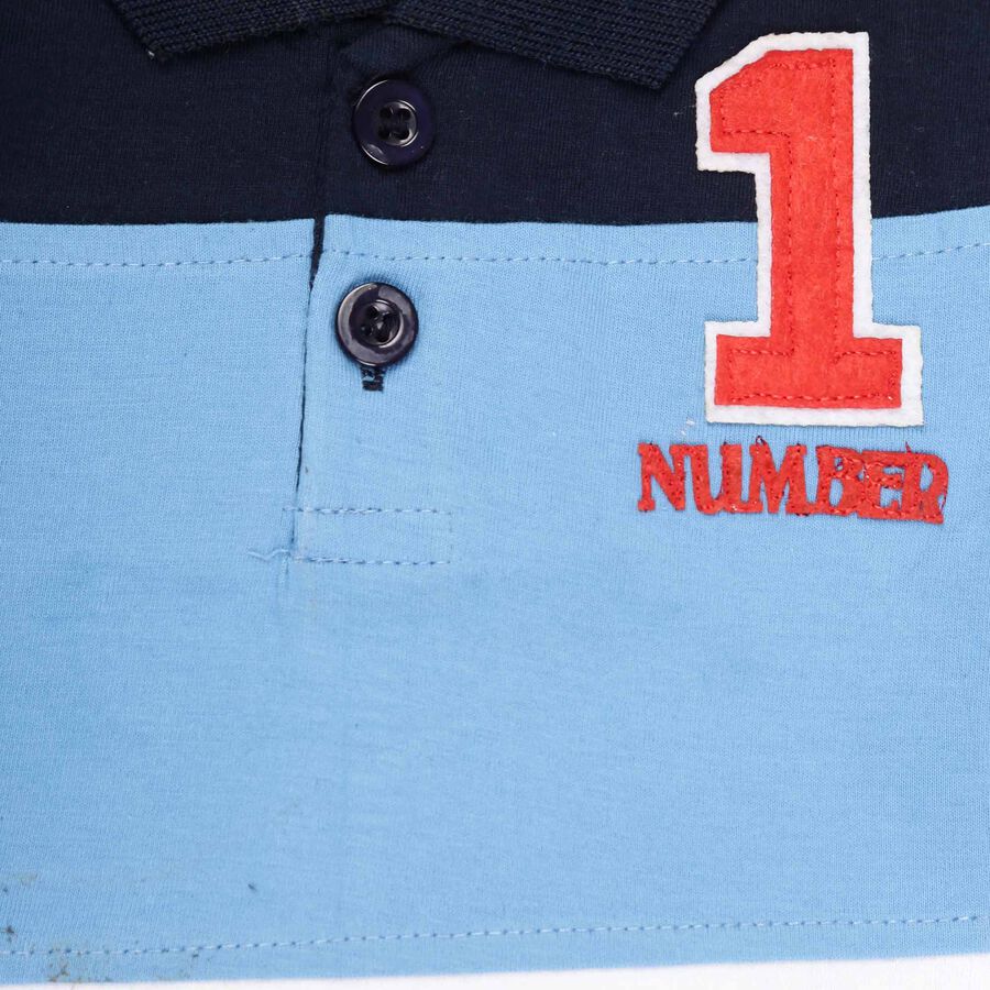 Infants Cut & Sew Baba Suit, Navy Blue, large image number null