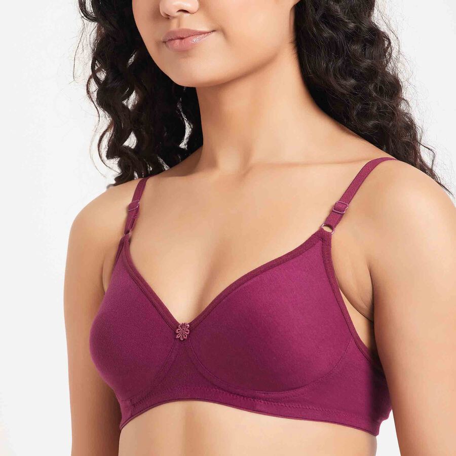 Solid Bra, Wine, large image number null
