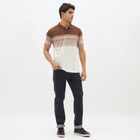 Men's Rich Chocolate Brown Polo Neck Casual T-Shirt, भूरा, small image number null