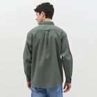 Men's Muted Olive Green Cotton Classic Casual Shirt, ओलिव, small image number null