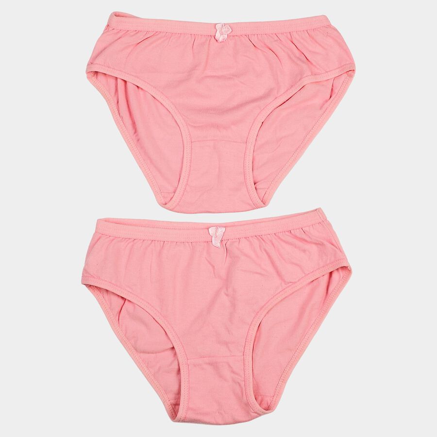 Girls Pink Regular Fit Solid Panty, गुलाबी, large