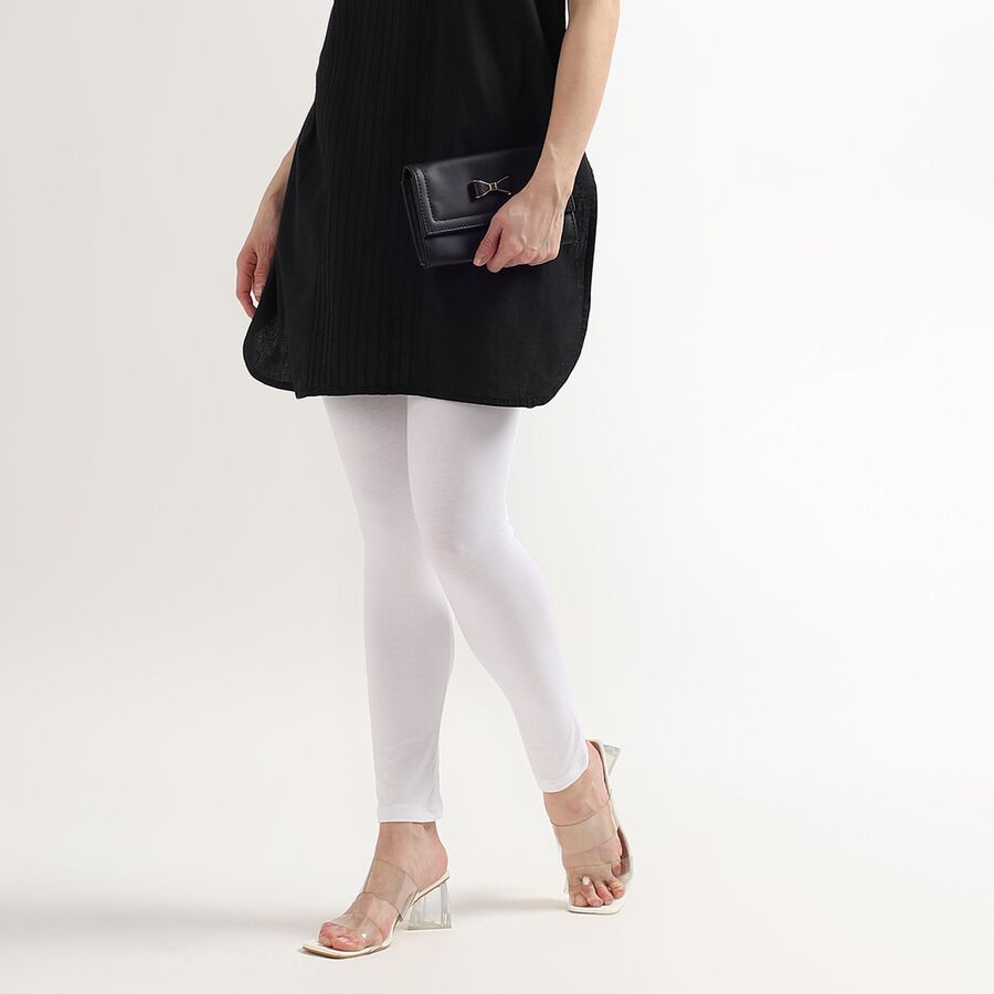 Ladies' Ankle Length Churidar, White, large image number null