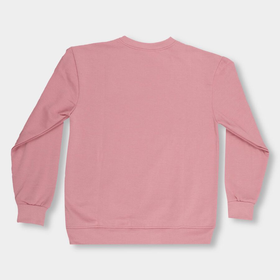 Boys Dusty Pink Crew Neck Casual Sweatshirt, Pink, large image number null