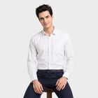 Men White Formal Shirt, सफ़ेद, small