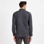Cotton Printed Casual Shirt, Navy Blue, small image number null
