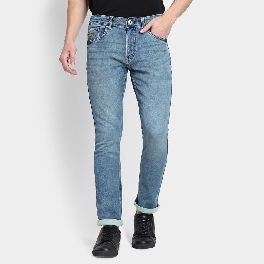 Men's Skinny Jeans, Dark Blue, large image number null