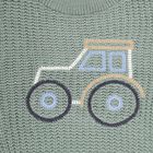 Infants Muted Sage Green Crew Neck Casual Pullover, गहरा हरा, small image number null