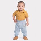 Infants' Light Blue Jogger Fit Bear Print Cotton Pyjama, Light Blue, small
