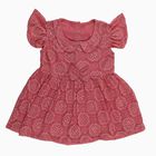Infants' Dusty Rose Pink Floral Lace Party Frock, हल्का गुलाबी, small image number null
