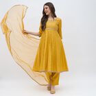 Women's Mustard Embroidered Ethnic Set, Mustard, small image number null