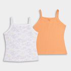 Girls' 100% Cotton Vest (Pack of 2), Peach, small image number null