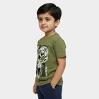 Boys' Half Sleeves T-Shirt, Olive, small